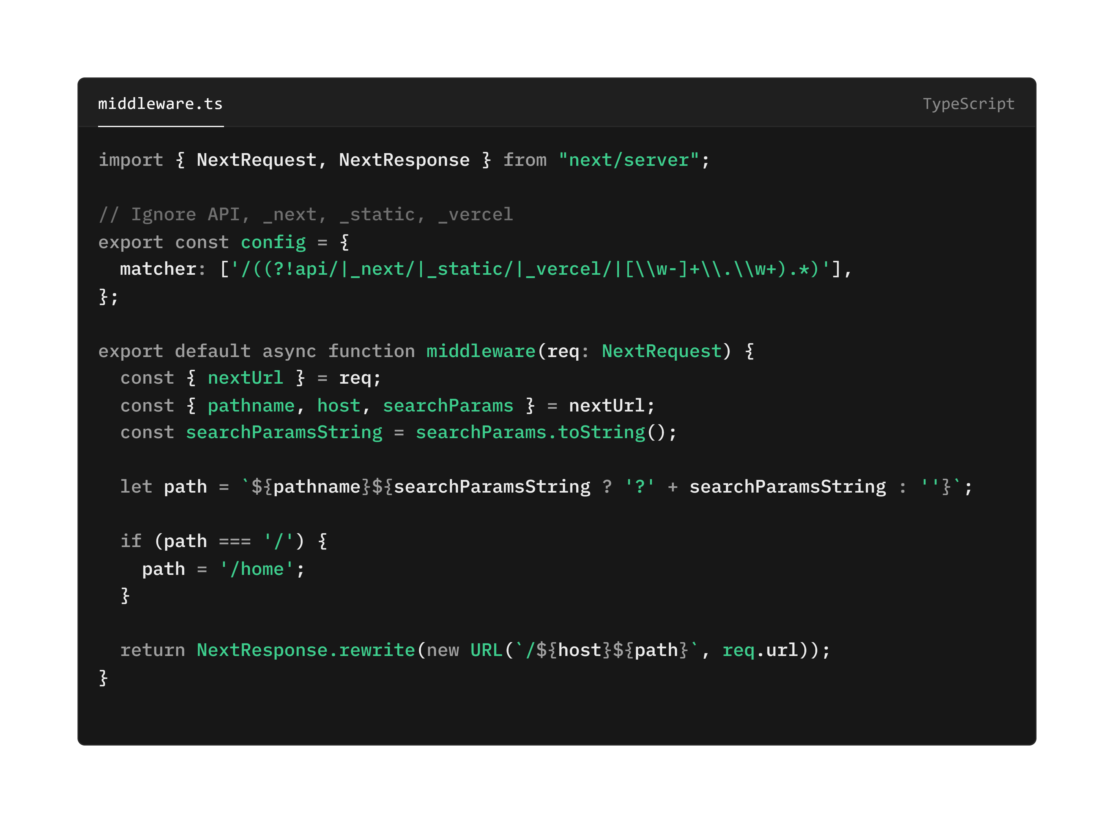 middleware code snippet