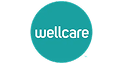 Wellcare logo: white "wellcare" text on a solid teal circle.